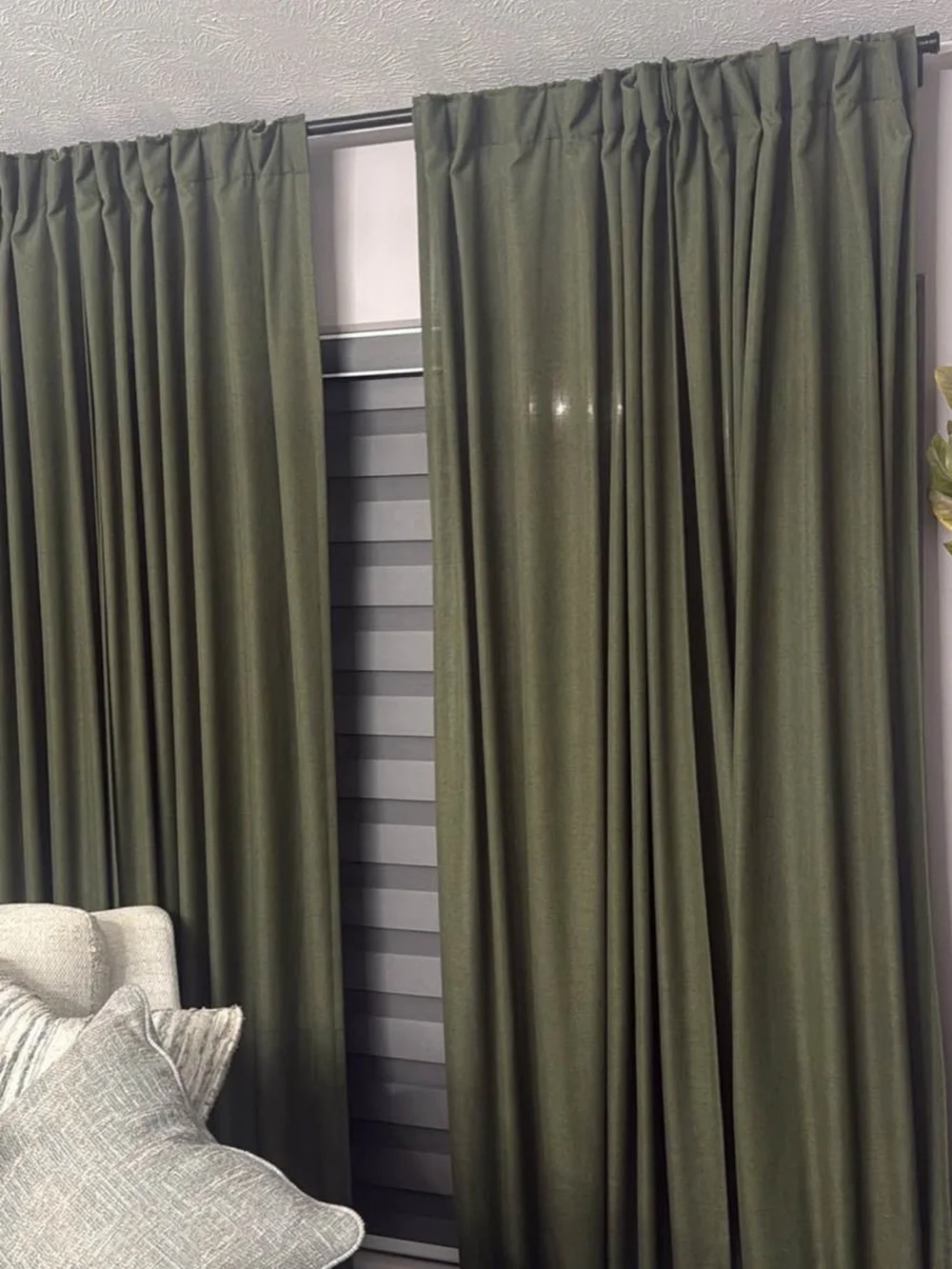 Olive Green Drapery Curtains - Home Accents